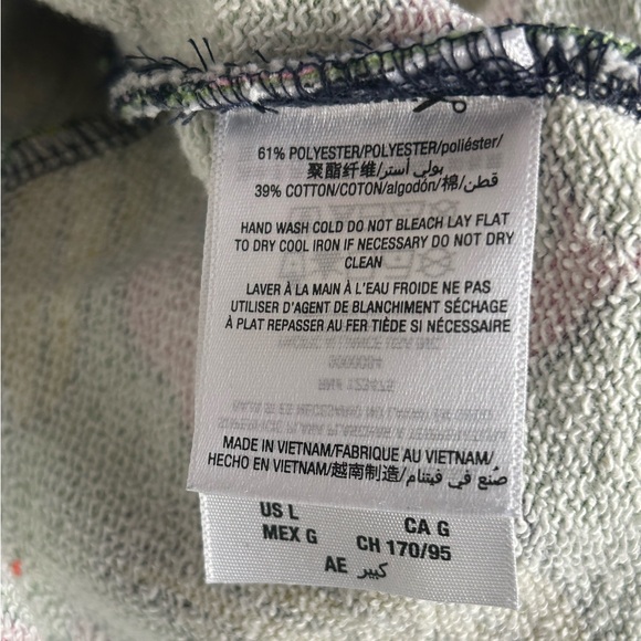 Juicy Couture 2 Piece Set Cropped Hoodie Zip Jacket & Shorts Bananas Large Y2K - Picture 8 of 10